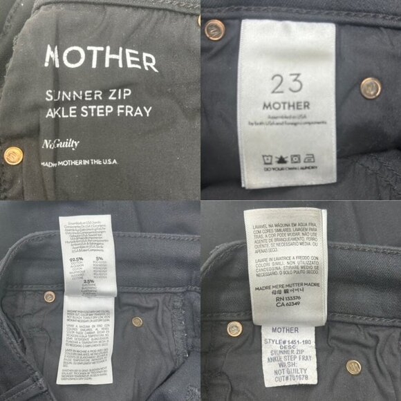 Mother Stunner Zip Ankle Step Fray Jeans Size 23 In Not Guilty Raw Frayed Hem - Picture 12 of 15